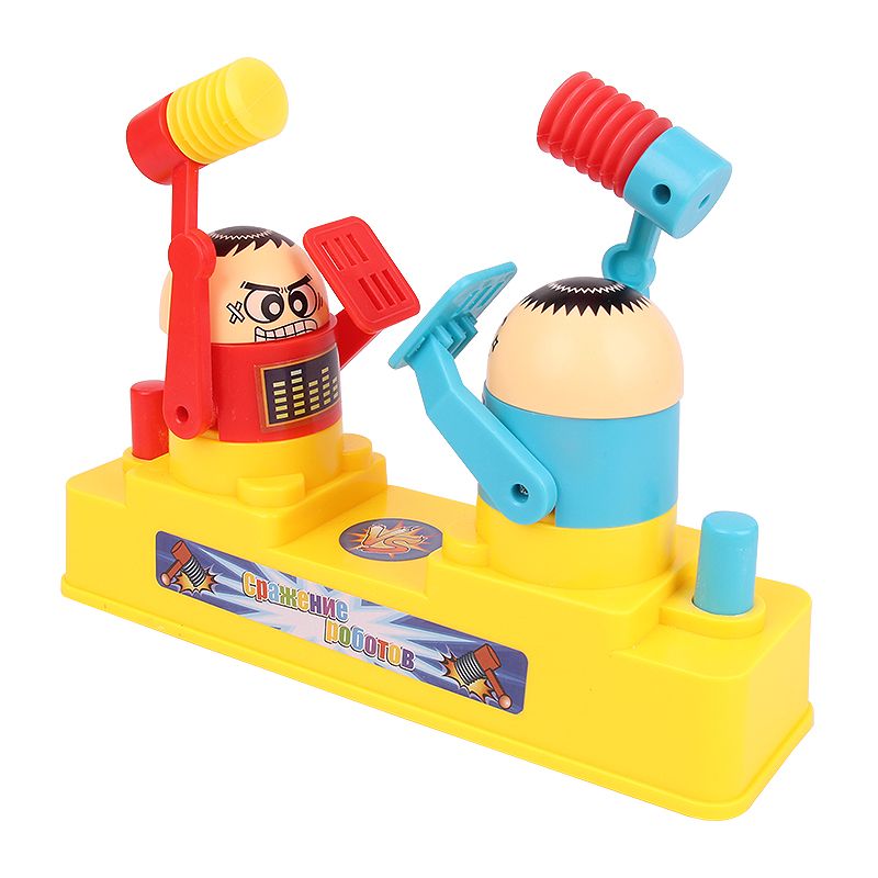 Children's table hammer attack and defense: Two little figures leading the way, two-person interactive battle game, children's fighting toy
