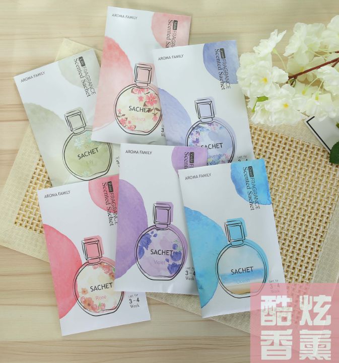 Export foreign trade aromatherapy bags, sachets, hook sachets, anti-insect incense agents, wardrobe sachets, sachets Application Scenario