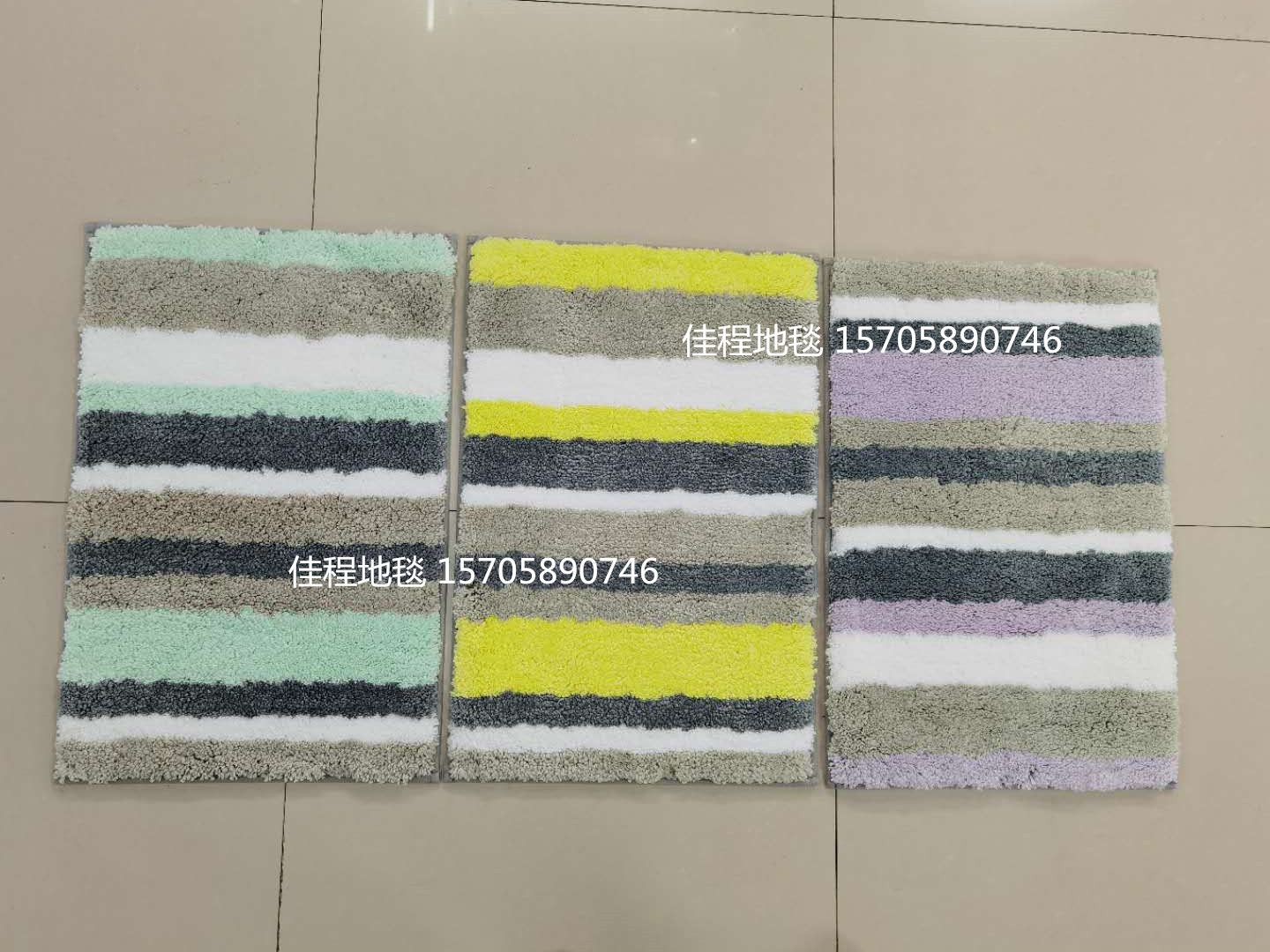 New TPR base 7-color striped floor mat, super fiber floor mat, colorful strip floor mat, new floor mat, super fiber floor mat, rainbow mat Application Scenario