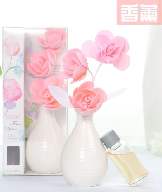 房间香水无火香薰液体香薰瓶装除臭香薰瓶干花图