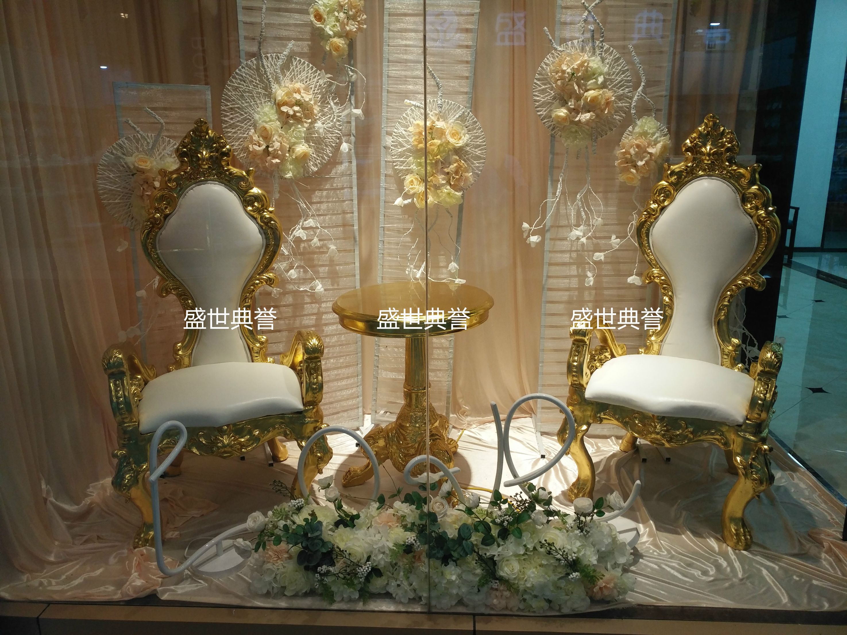 义乌外贸婚礼沙发批发定做欧式婚庆形象椅国王椅新郎新娘结婚椅详情图7