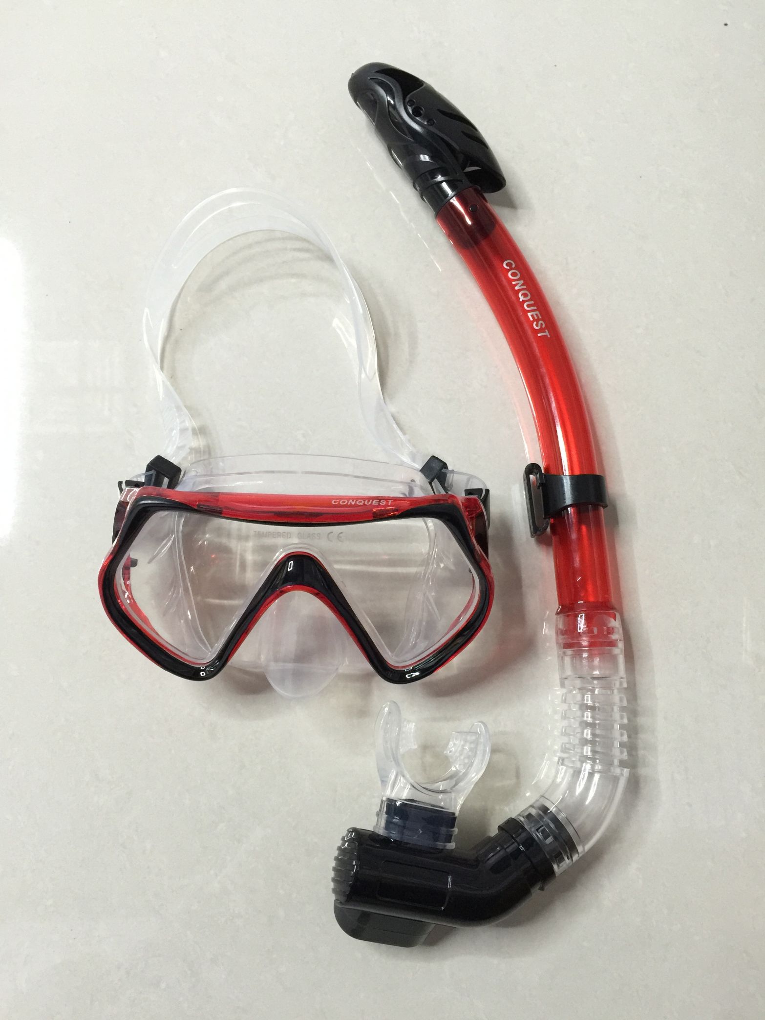 搏路厂家批发 现货供应潜水镜 全干式呼吸管 M1526S/S14S潜水套装 大红