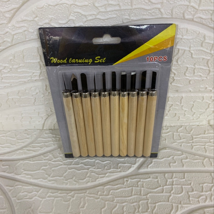Set of 10 pieces carving knife, woodcarving knife, carving knife, carving knife