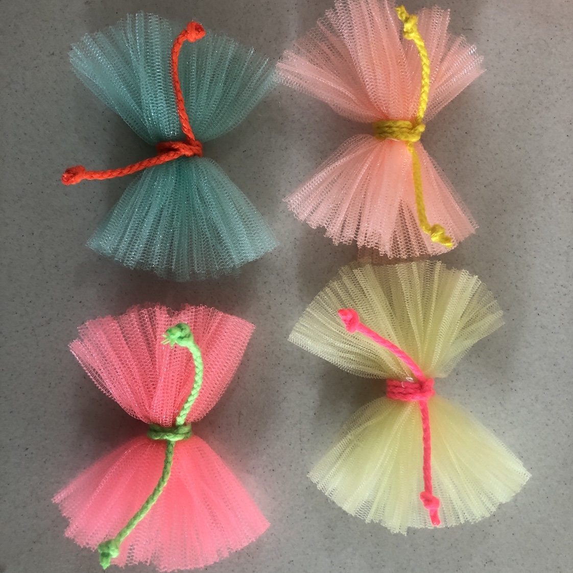 Fluorescent crinkled bow tie thumbnail