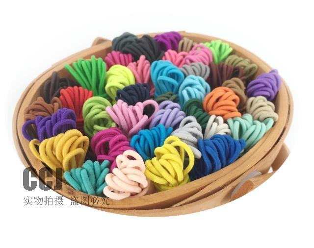 2mm in diameter colored elastic rope/round elastic rope with hair accessories rubber band DIY clothing accessories free of charge thumbnail