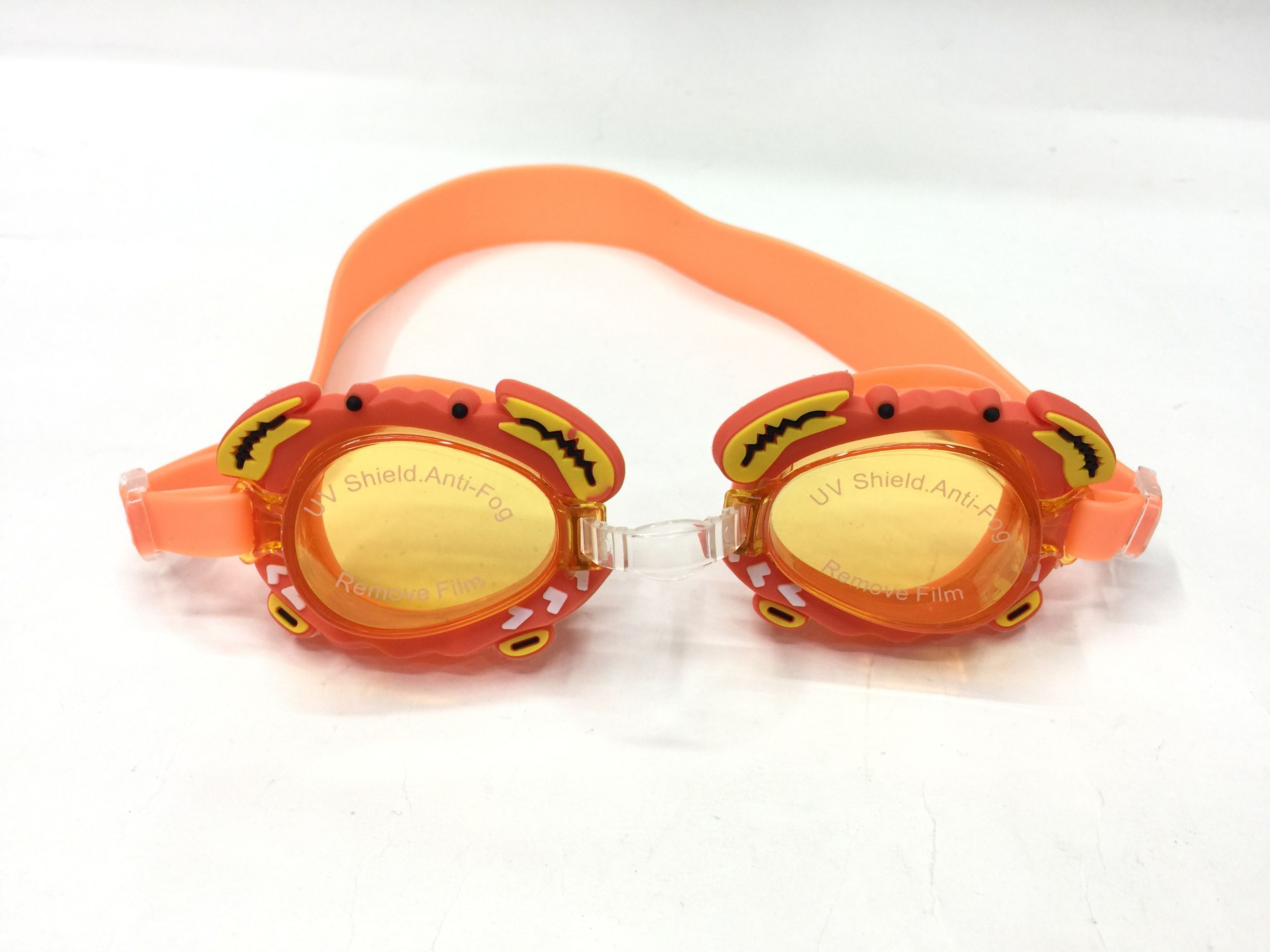 Authentic bo Lu children's anti-fog and waterproof swimming goggles BL31 cartoon swimming goggles can adjust the orange color of swimming goggles
