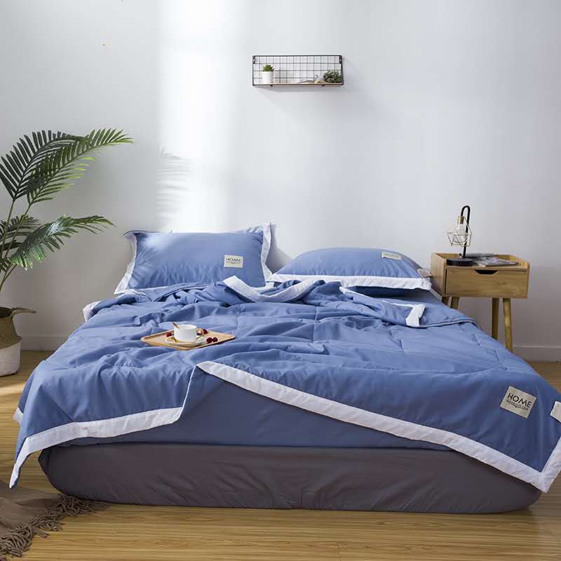 New solid-color woven summer quilt Specification image