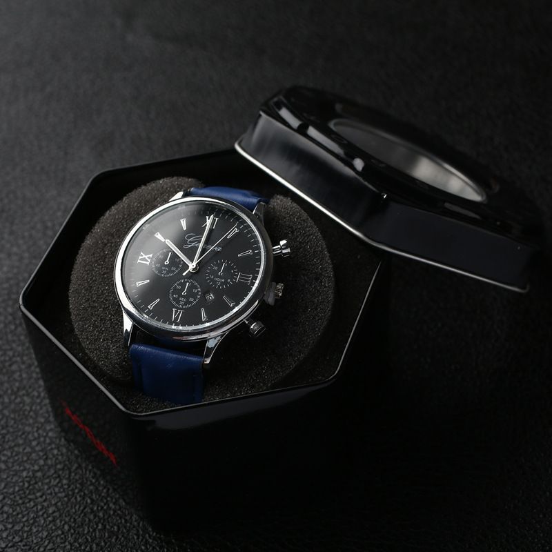 黑色机械表铁盒手表盒批发Gift box石英电子表包装盒子创意礼品盒详情图2