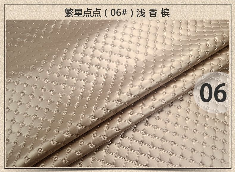 Artificial leather with small checkered pattern decorative leather 010 in stock detail image 7