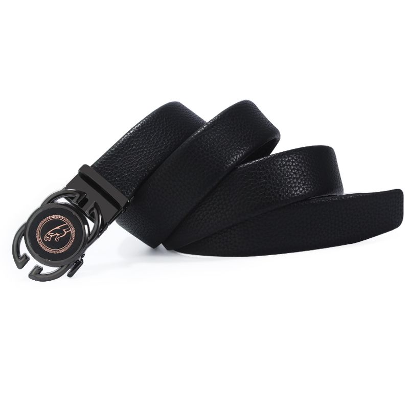 Wholesale of men's best-selling and versatile leather alloy automatic buckle casual belts for young people Item Picture