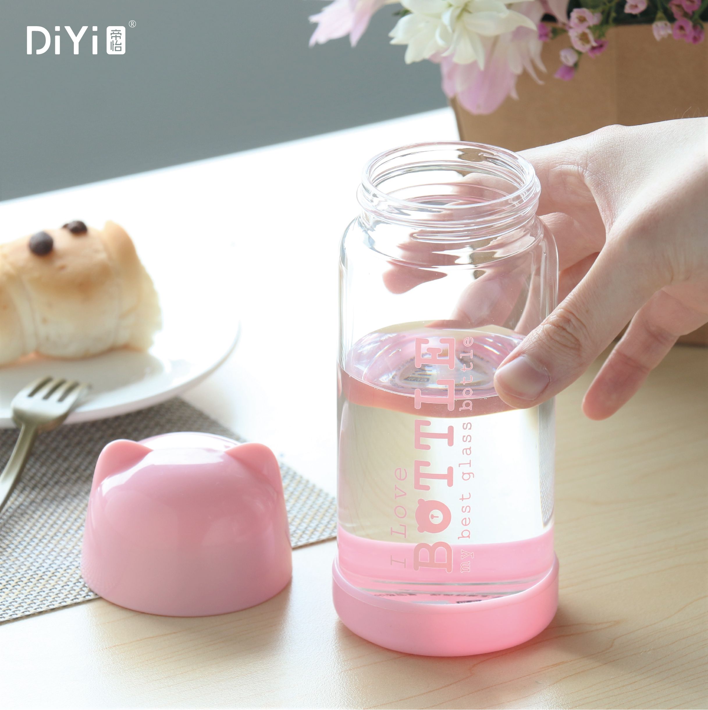 BL347 Diyi Bear Glass 350ml