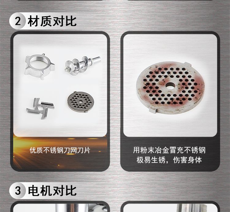 Multi-functional meat grinder, meat minder, electric stainless steel, high-power sausage stuffing and stirring, fully automatic commercial and household pic 9