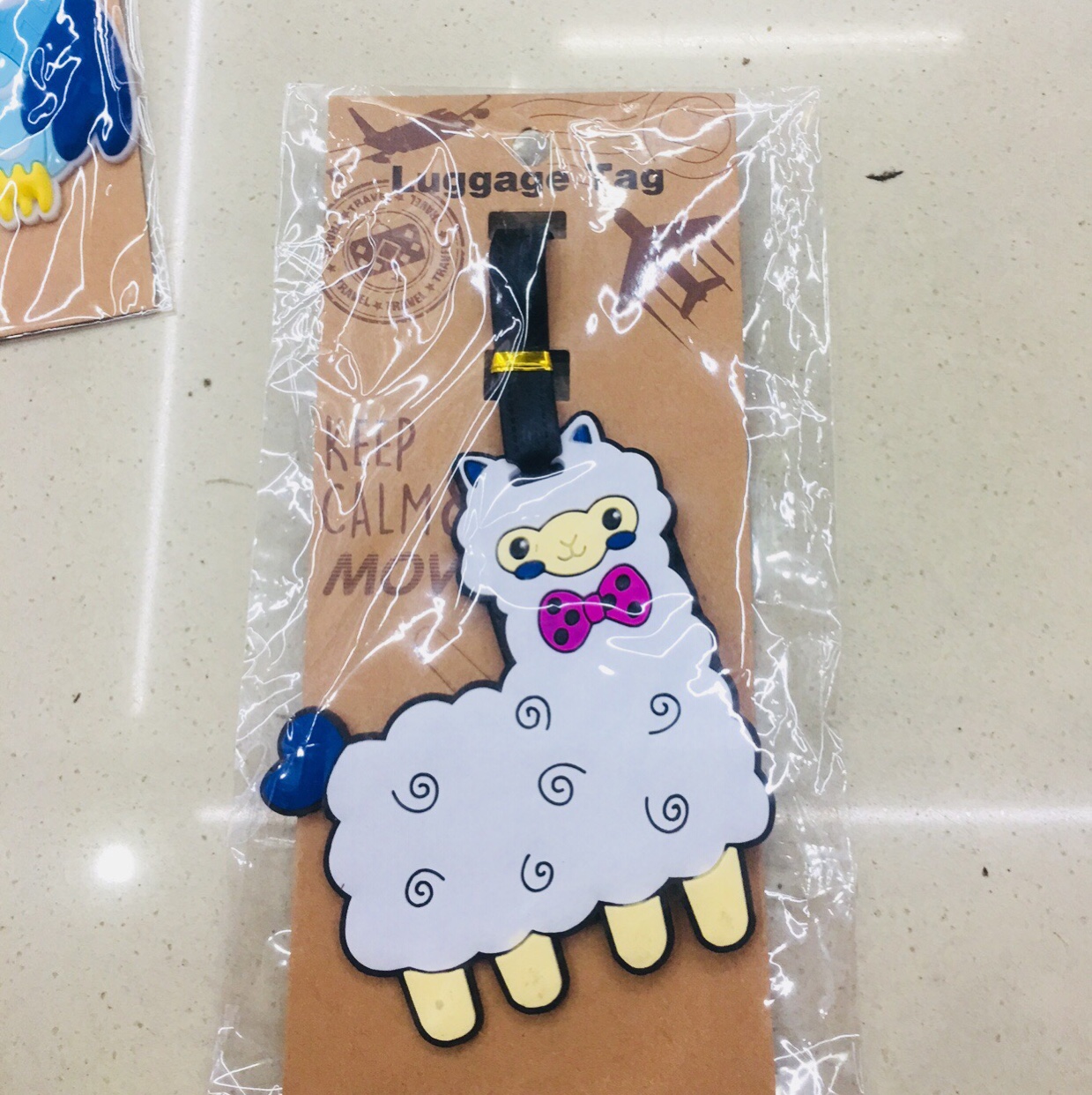 PVC luggage tag custom creative cartoon card set custom silicone soft plastic luggage tag custom LOGO TWO-DIMENSIONAL code cute sheep