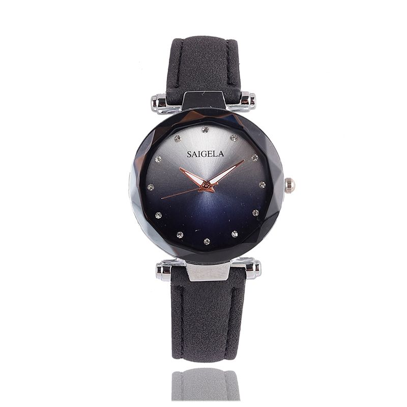 Multicolored leather strap watch detail image 7