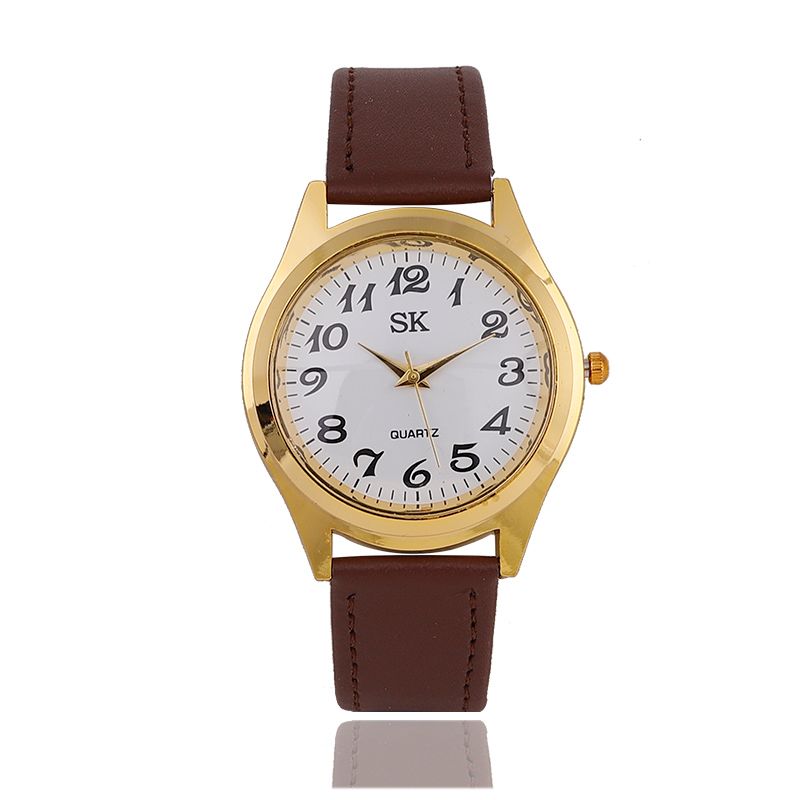 Digital leather strap watch detail image 6