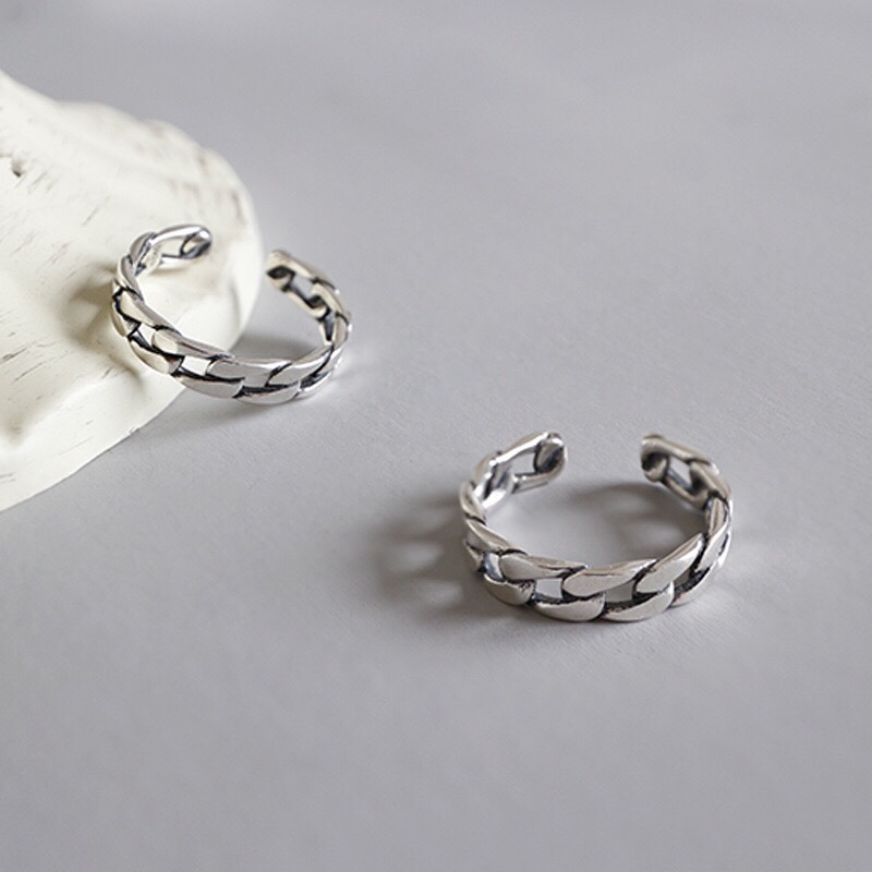 Basic fund chain ring female personality fashion trend cool wind web celebrity retro index finger ring thumbnail