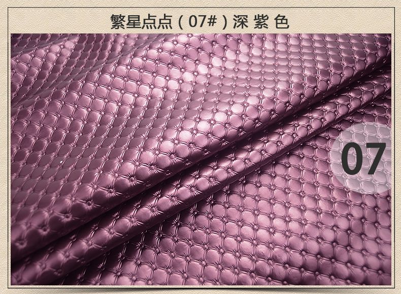 Artificial leather with small checkered pattern decorative leather 010 in stock detail image 6