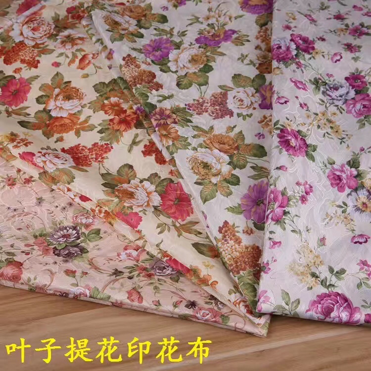 Hoja jacquard estampado