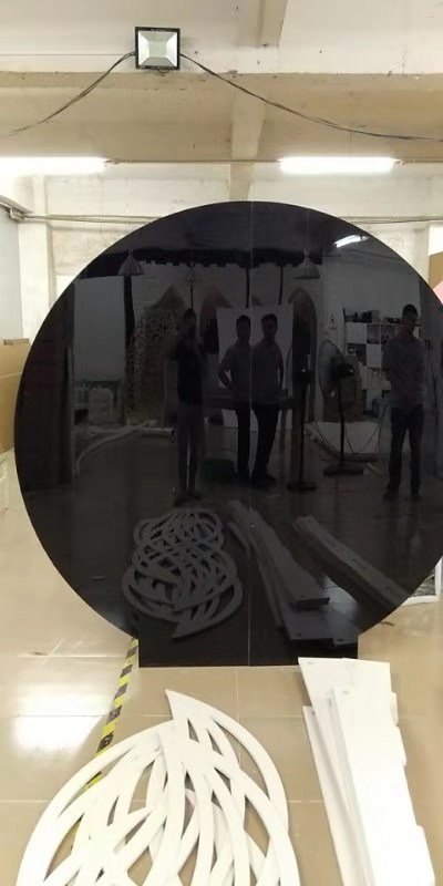 Acrylic Background Round Screen Wedding Props Selling Wedding Essential Auditorium Application Scenario