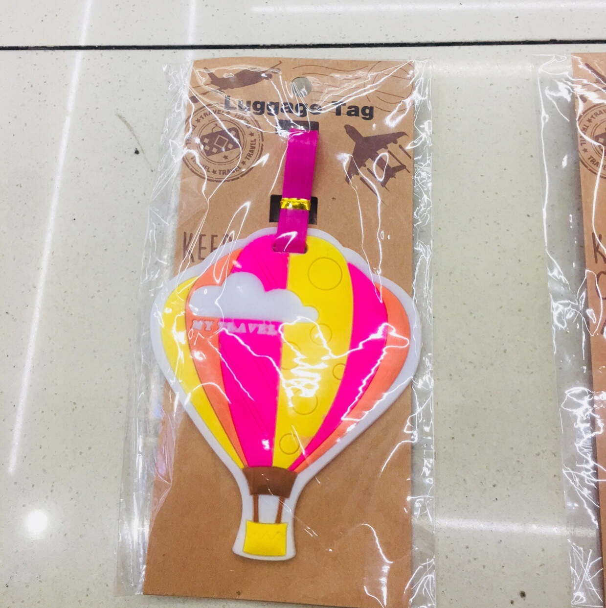 PVC luggage tag custom creative cartoon card set custom silica gel soft plastic luggage tag custom LOGO TWO-DIMENSIONAL code balloon thumbnail