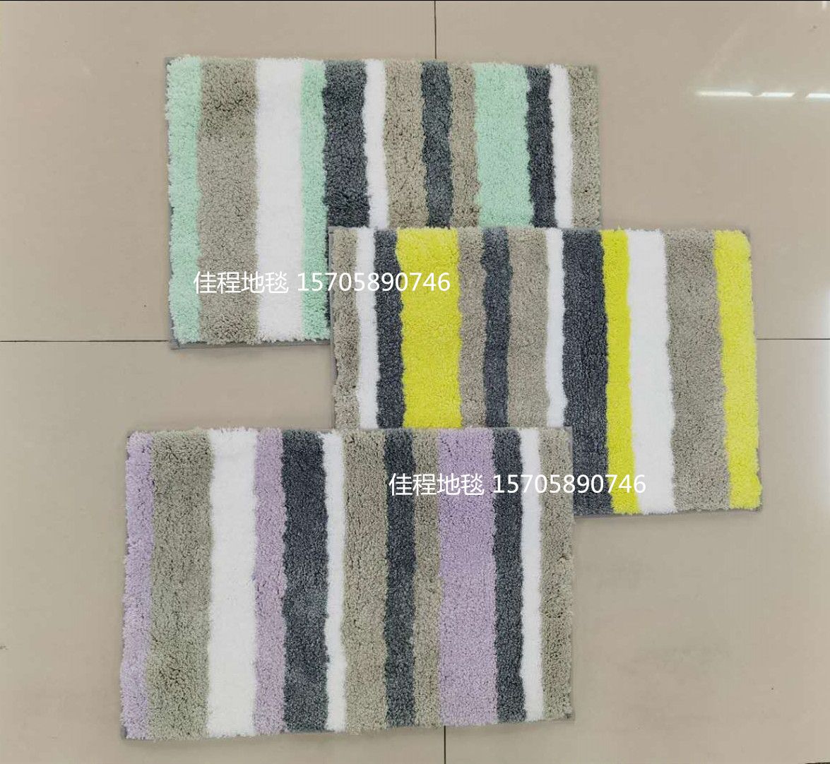 New TPR base 7-color striped floor mat, super fiber floor mat, colorful strip floor mat, new floor mat, super fiber floor mat, rainbow mat Specification drawing