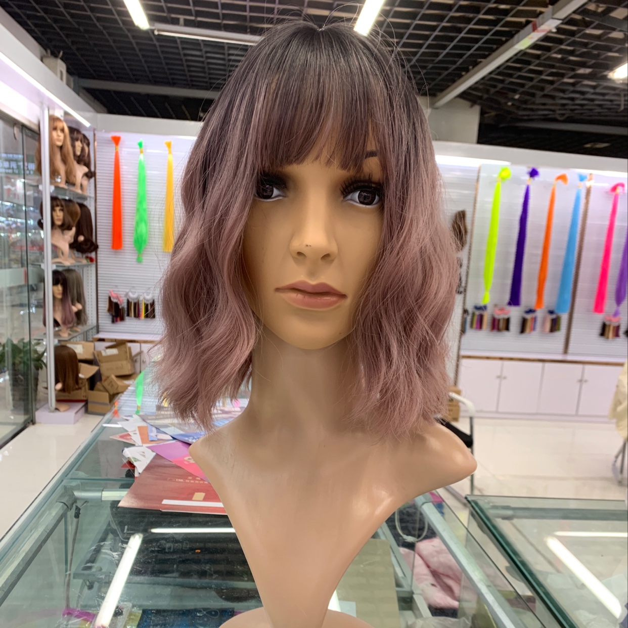 Matte high-temperature silk women's wig adhesive paper mesh simulation scalp wig head cover custom-made wholesale, blackening the top of the head