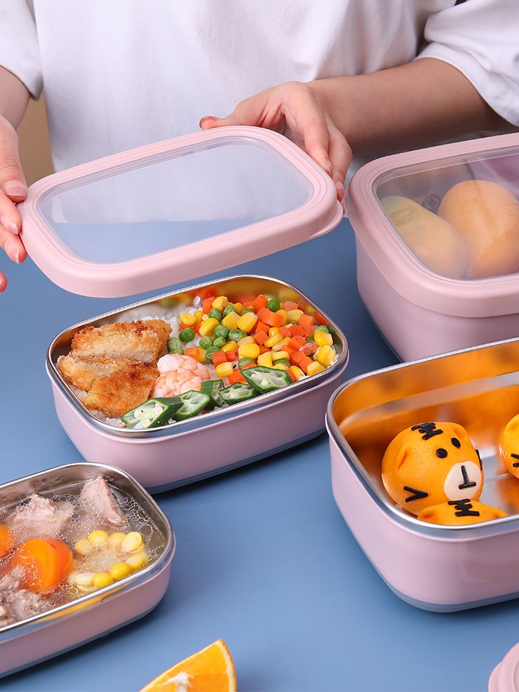 旺福8004长方型不锈钢保鲜盒（201）900ML