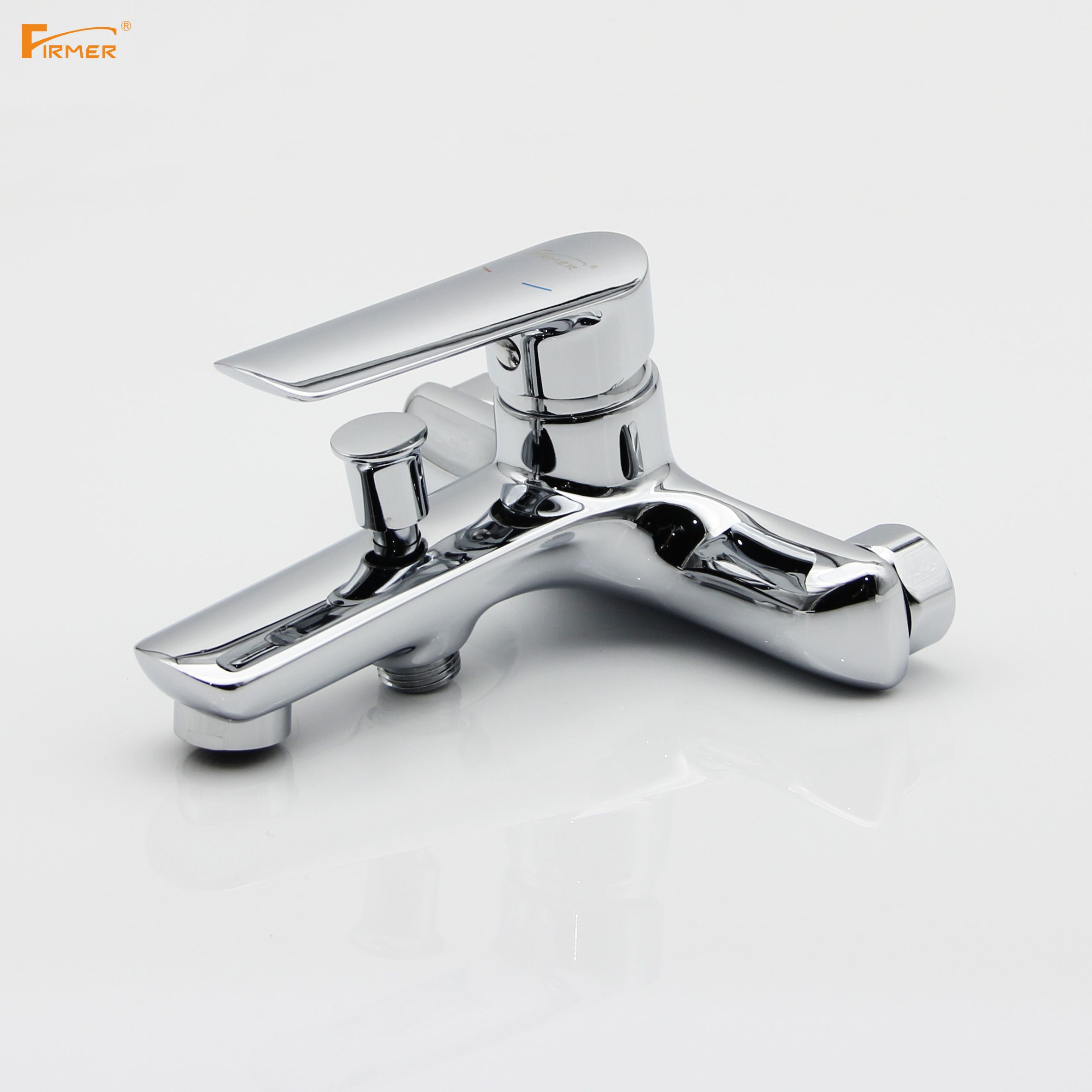 FIRMER Shower faucet full copper bath bath mixed bath bath triple cold and hot water faucet full figure