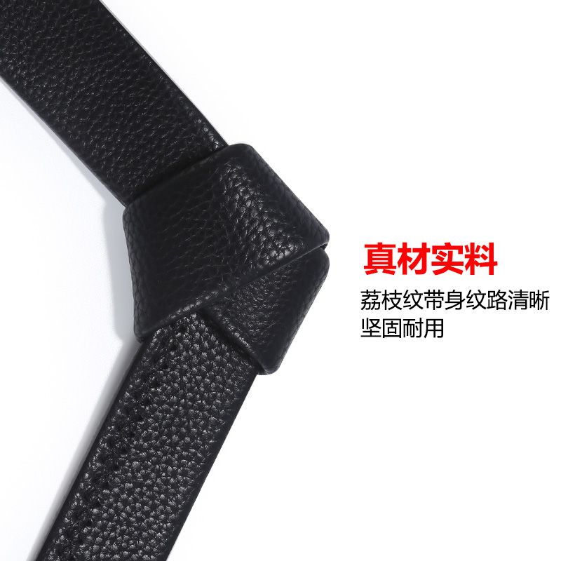 Wholesale of men's best-selling and versatile leather alloy automatic buckle casual belts for young people Application Scenario