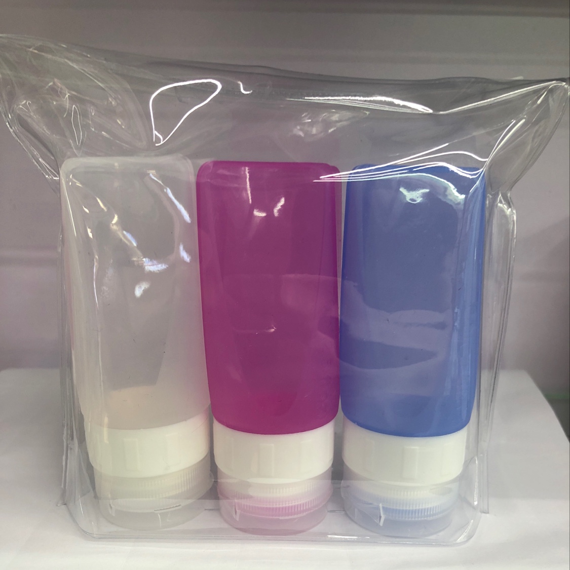 Silicone bottle travel package