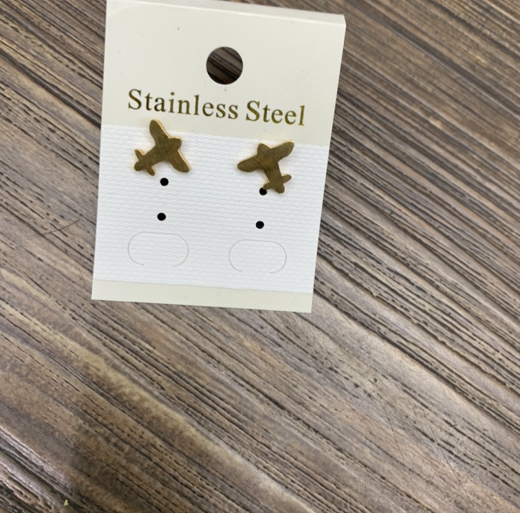 The plane stud earrings thumbnail