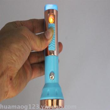 带火机手电筒 点火器手电筒 USB充电手电筒 多功能充电手电筒详情图5