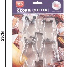 Cookie mould YR1806-3, 4 PCS thumbnail