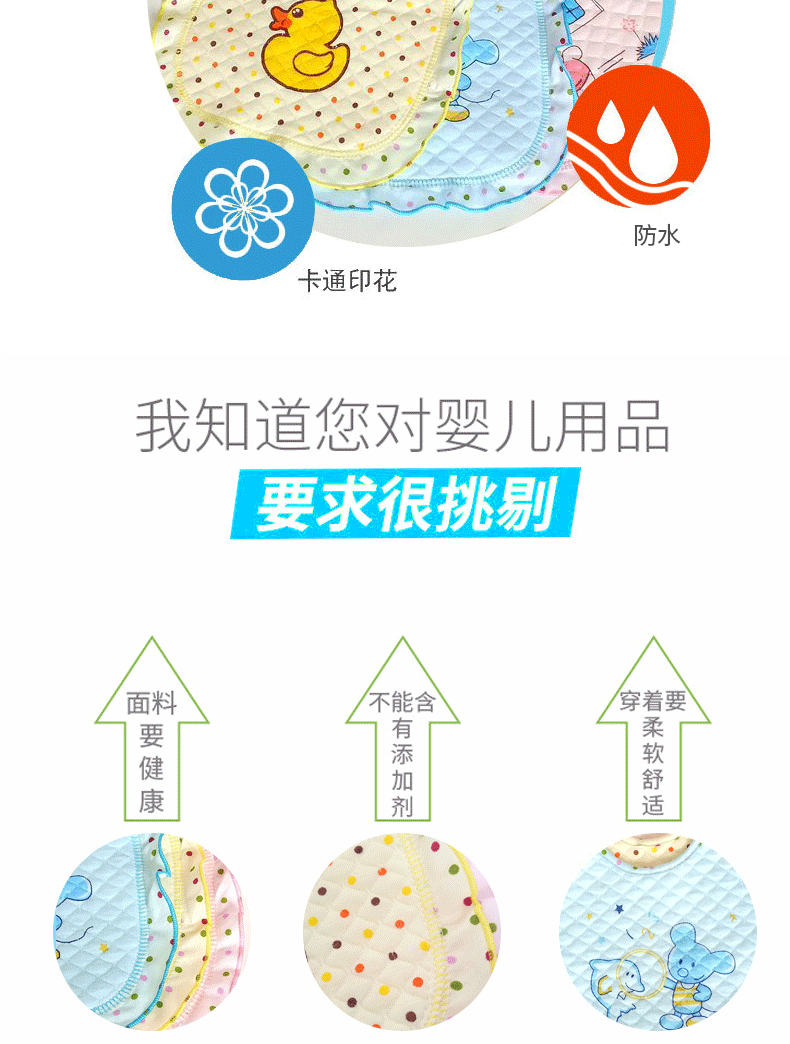 厂家直销婴幼儿纯棉口水巾 围嘴围兜   口水巾销售一件代发产品图