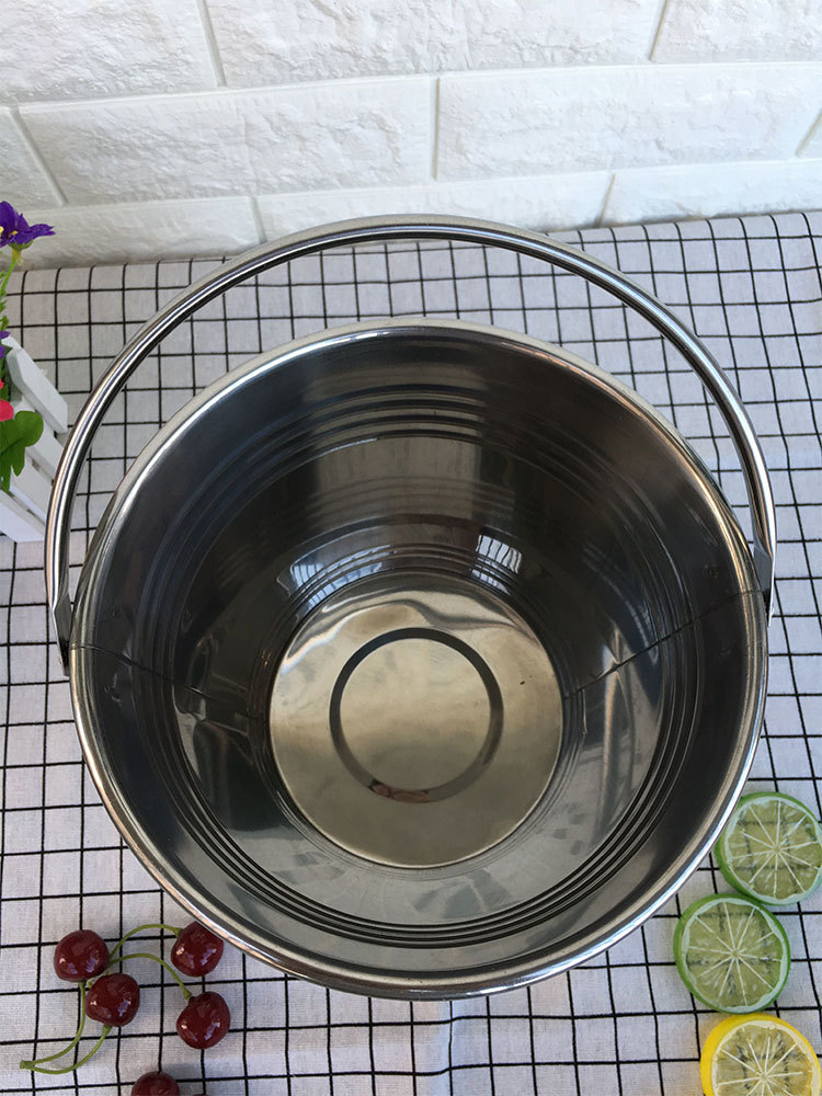 Stainless steel portable ice bucket champagne bucket thickens household bar with multiple bucket sources thumbnail