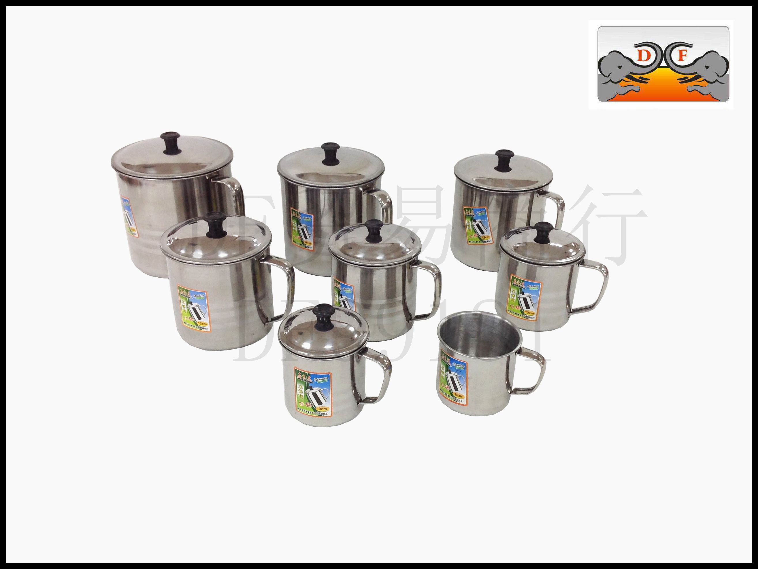 DF99181 stainless steel cup with cover thickened stainless steel cup kindergarten children's water cup cup handy cup DF TRADING HOUSE