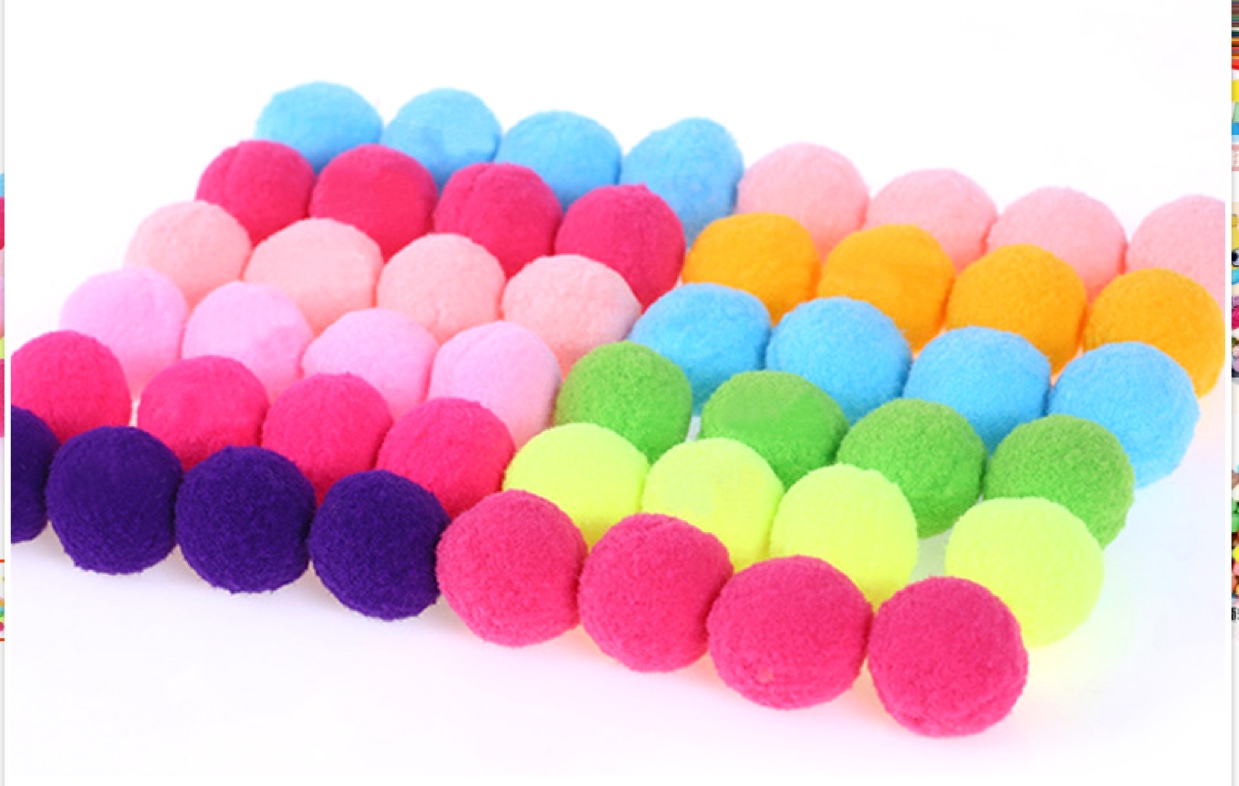 100个 混的毛球 手工制作创意 幼儿园美术 毛球