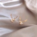 S925 Silver Needle, One Deer with You, Elk Stud Earrings, versatile creative Earrings, Personalized earrings, New Stylish Earrings, Women's pomelo ears details Picture