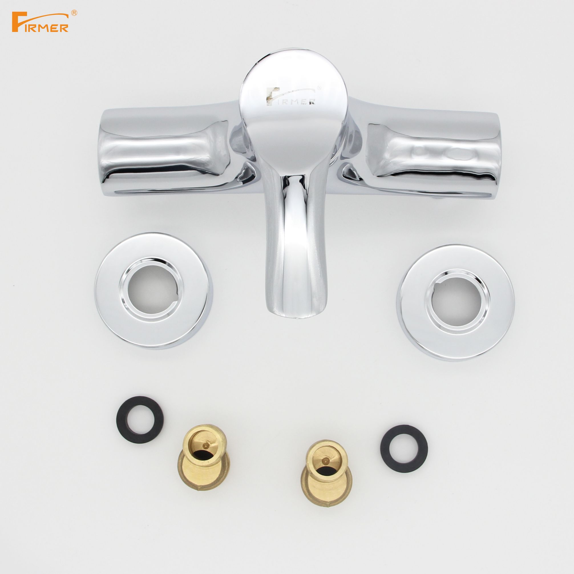 FIRMER all-copper bathtub, shower, triple faucet, hot and cold water mixing valve, bathroom details Picture