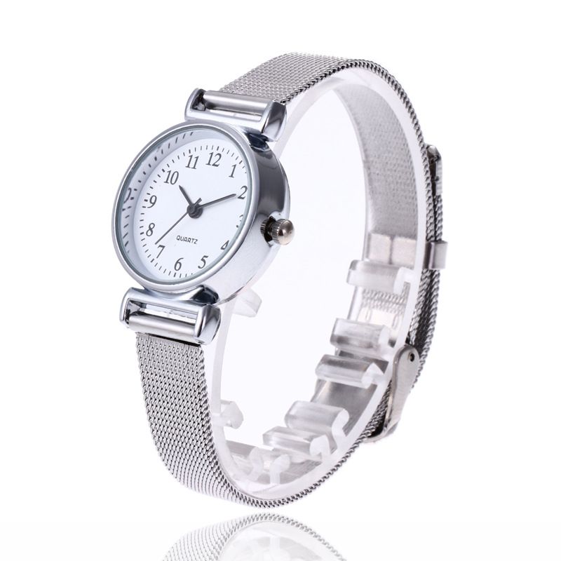 Fine mesh strap watch numerals detail image 3
