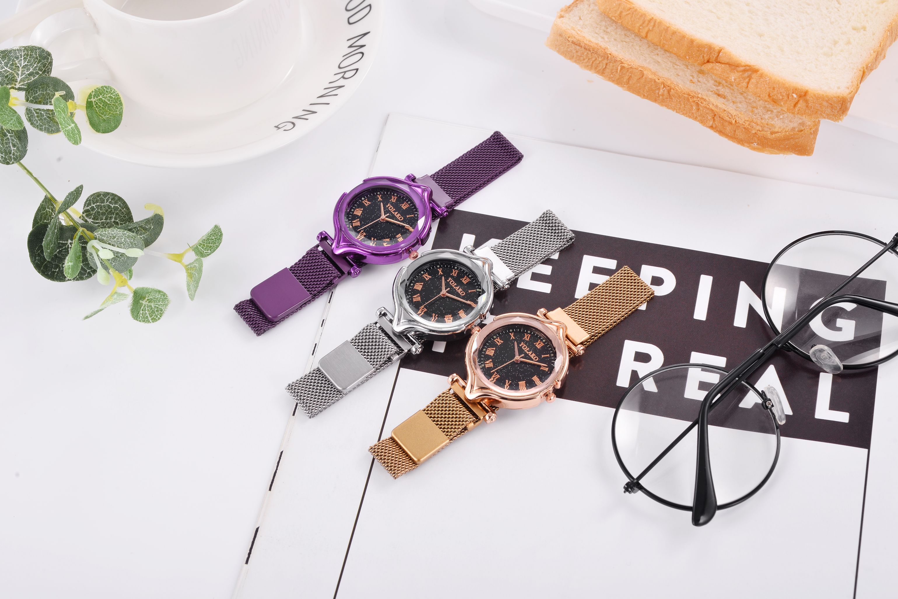 Oulaike trendy chain watch