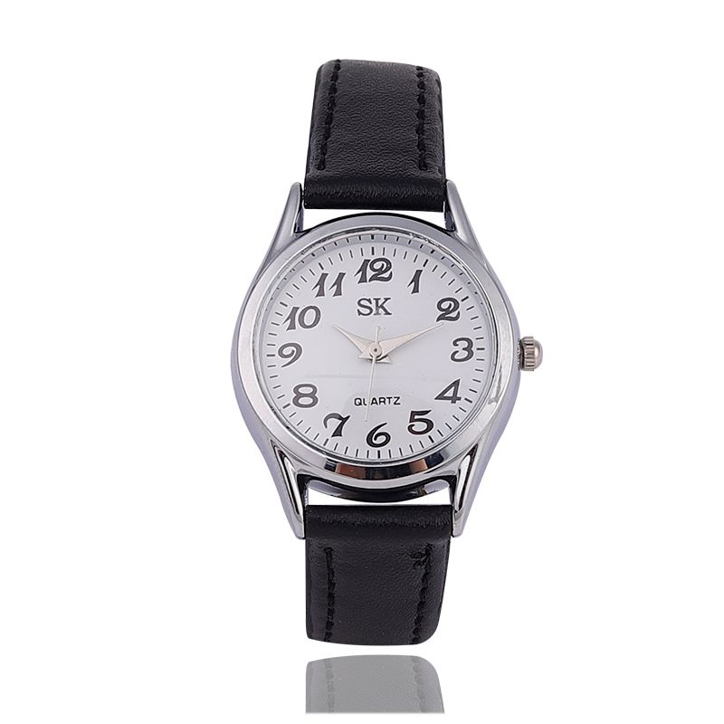 Digital leather strap watch detail image 7