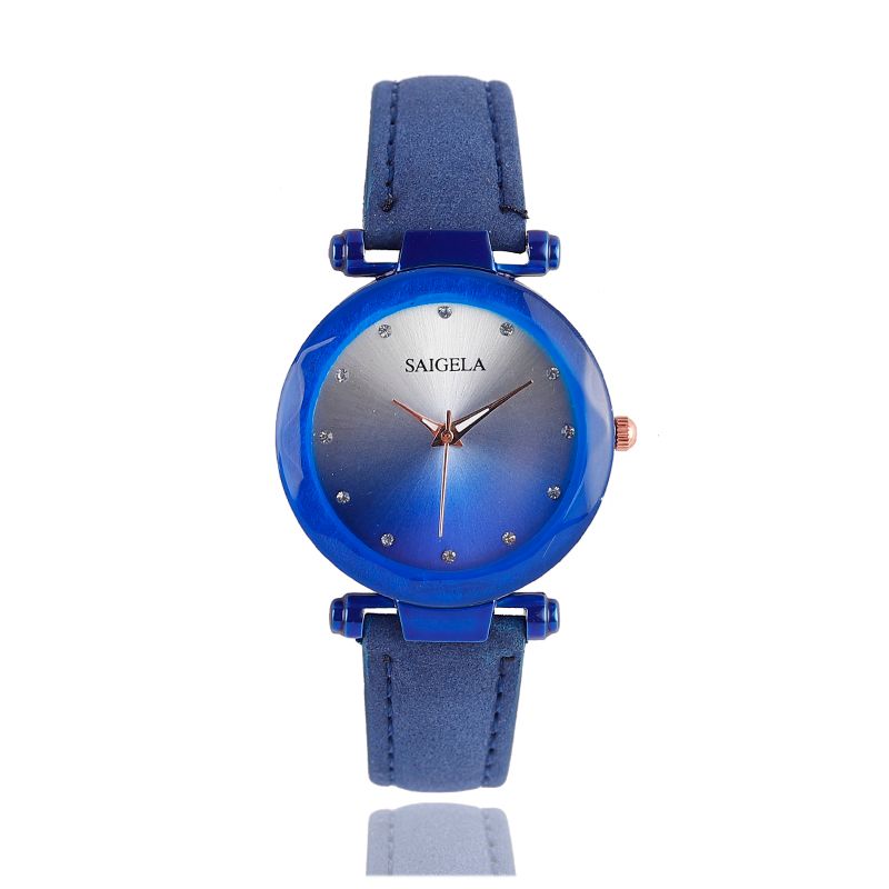 Multicolored leather strap watch detail image 2