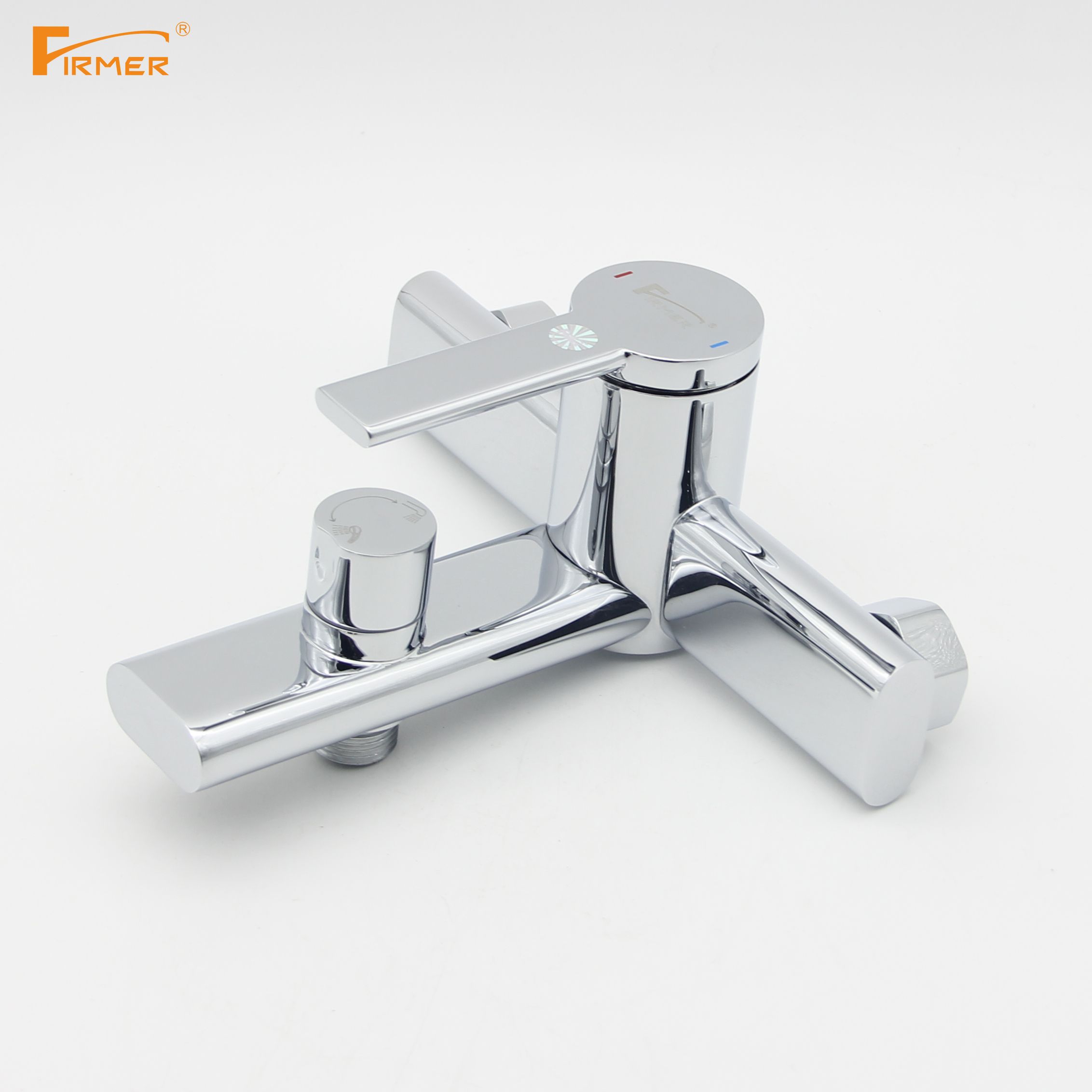 FIRMER full copper bathtub faucet shower faucet Triple switch bathroom cold and hot water faucet full figure