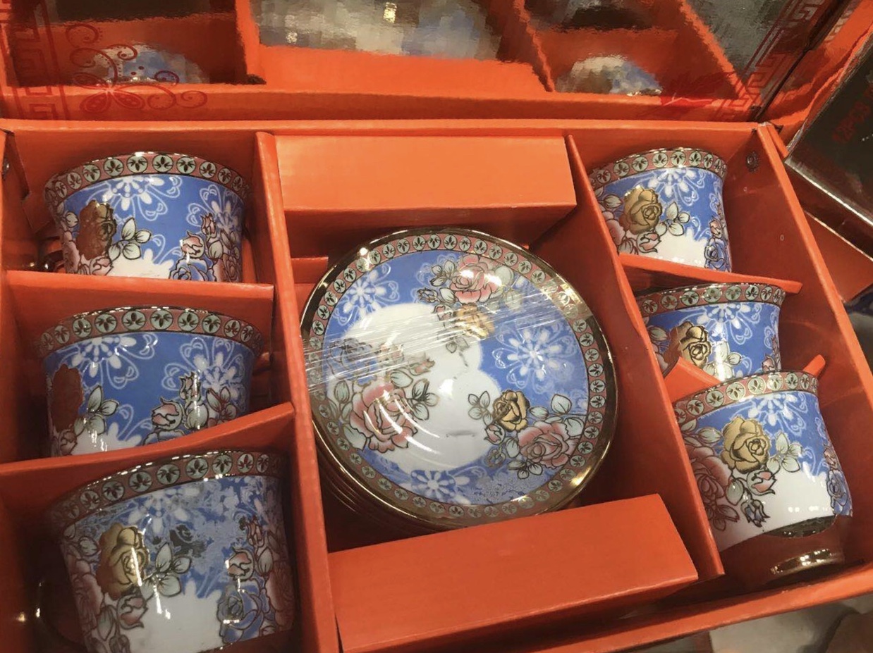 电镀6杯6碟一个彩盒包装一件10盒10件起批