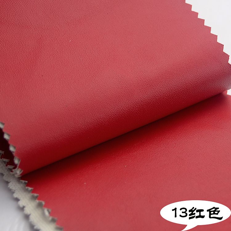 现货多色纳帕纹细纹人造革箱包皮具面料详情图1