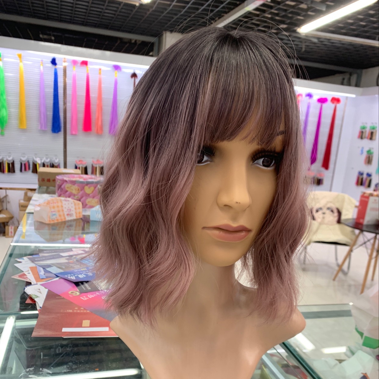 Matte high-temperature silk women's wig adhesive paper mesh simulation scalp wig head cover custom-made wholesale, blackening the top of the head details Picture