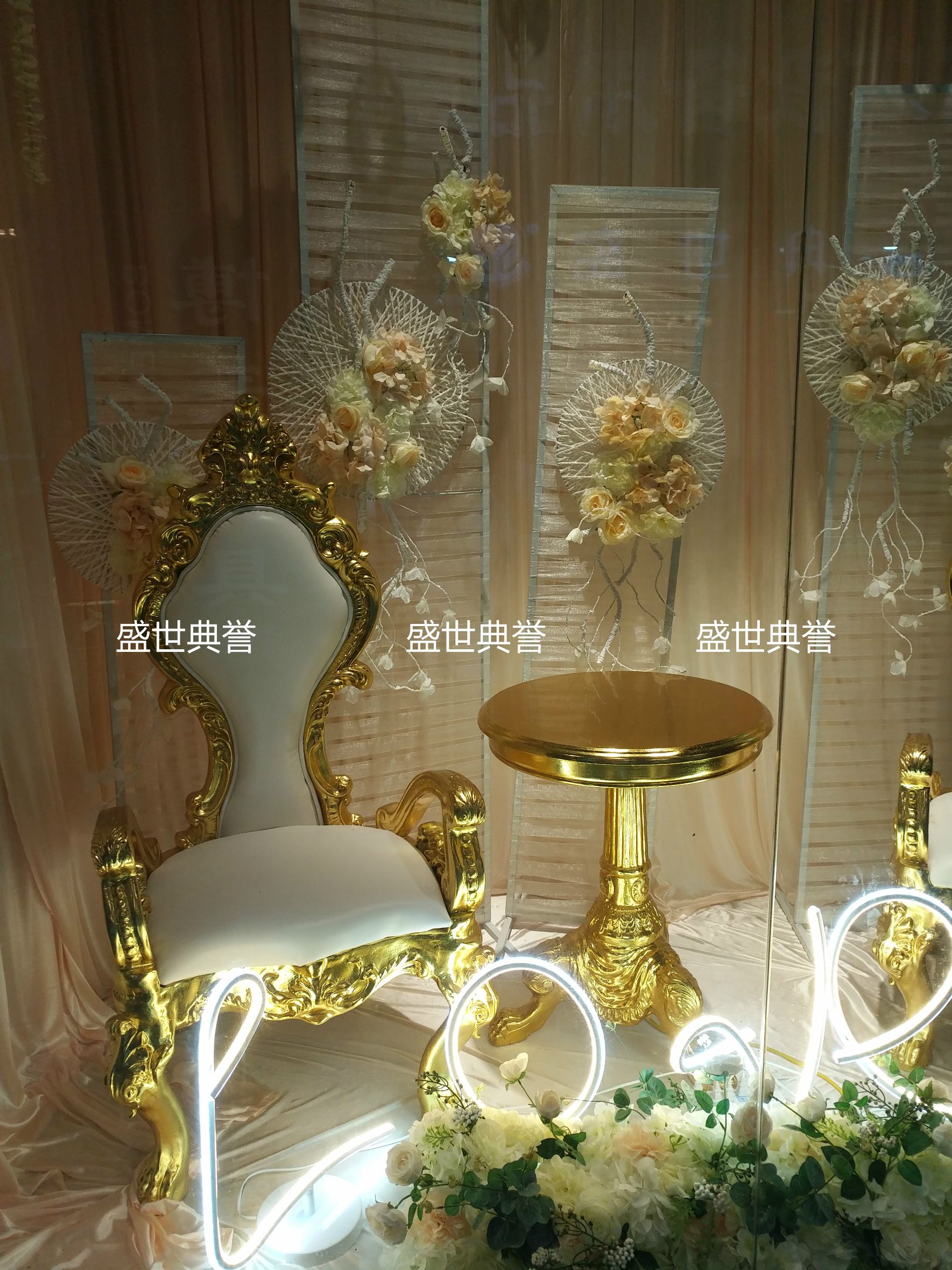 义乌外贸婚礼沙发批发定做欧式婚庆形象椅国王椅新郎新娘结婚椅详情图4