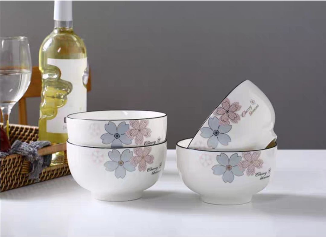 Youzun ceramic bowls, plates and tableware pieces can be freely combined with water, wood and clear flowers detail image 17