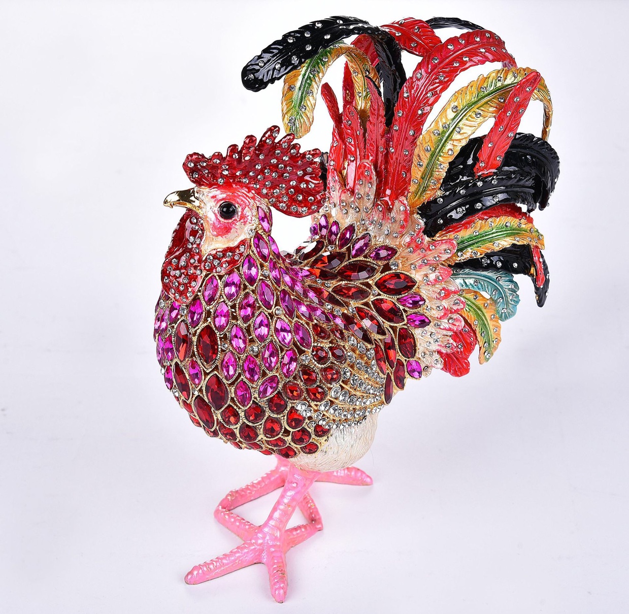 Alloy Rooster Crystal ornament Dot drill alloy ornament thumbnail